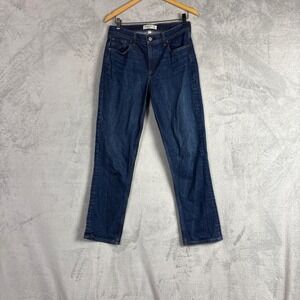 Abercrombie & Fitch Curve Love The 90s Straight Mid Rise Jeans Blue 27 Regular